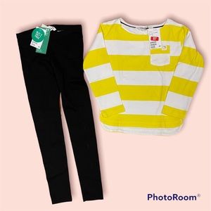 H&M OUTFIT SET  SIZE TOP 4-6, BOTTOM 7-8
